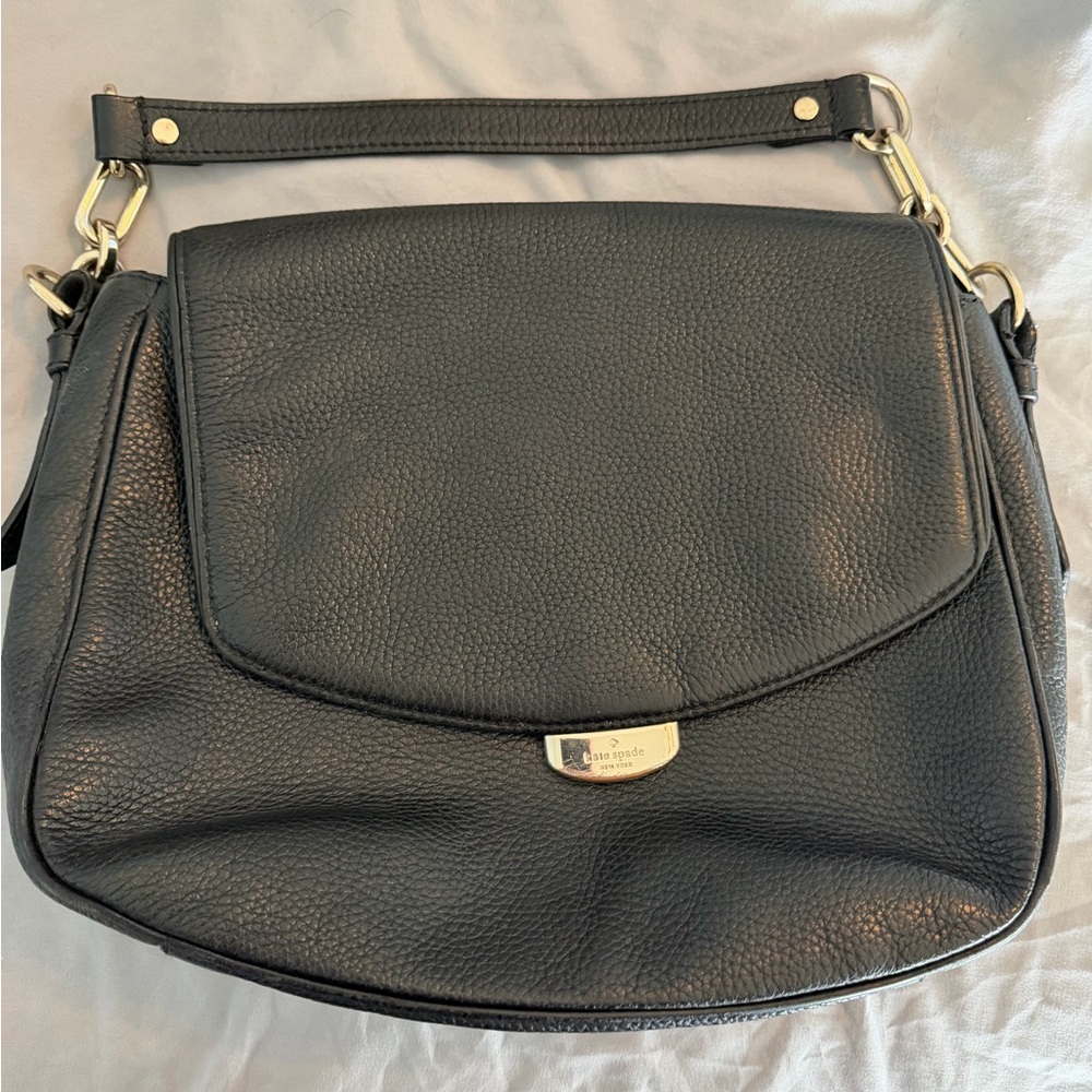 Kate Spade Black Pebbled Leather Shoulder Bag